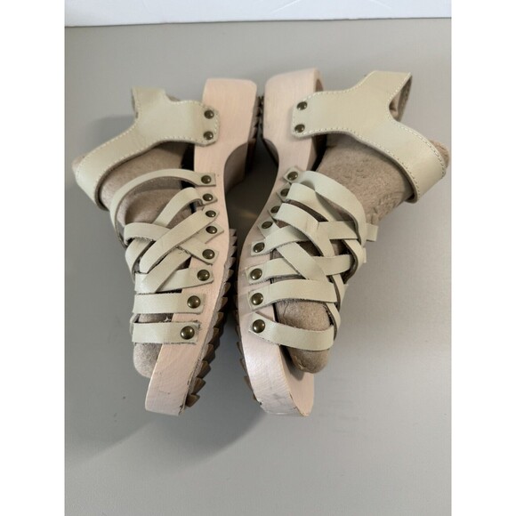 Kelsi Dagger Brooklyn Womens Leather Woven Clog Sandals Brown Size 7.5 Open Toe - Picture 6 of 12